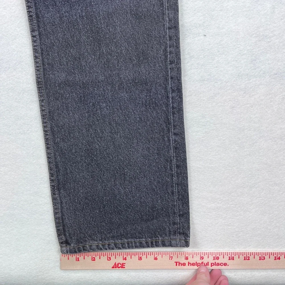 Vintage Levis 501 Mens 36x34 (34x33) Black Straight Leg Button Fly Made in USA